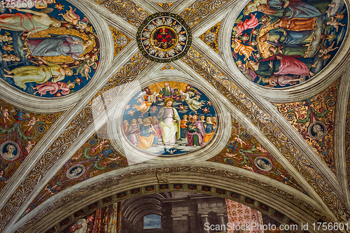 Image of interiors of Raphael rooms, Vatican museum, Vatican