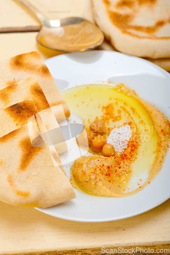 Image of Hummus with pita bread