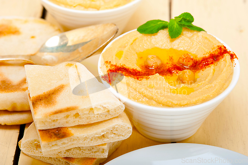 Image of Hummus with pita bread