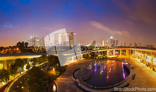 Image of Panorama of Singapore skyline