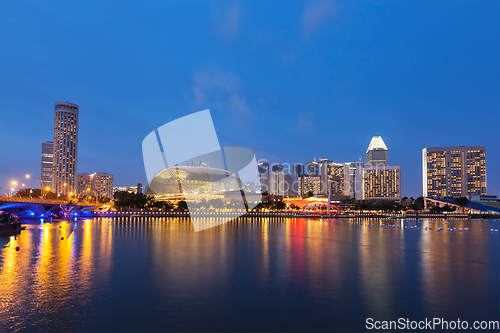 Image of Singapore cityscape night