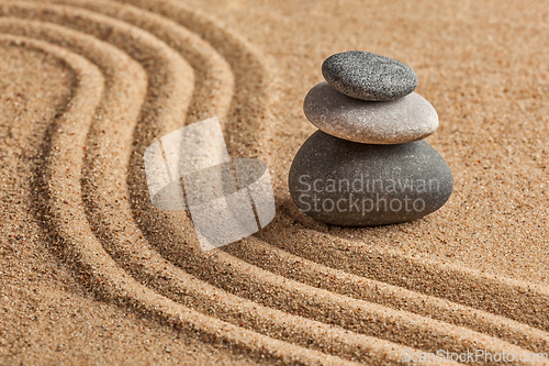 Image of Japanese Zen stone garden