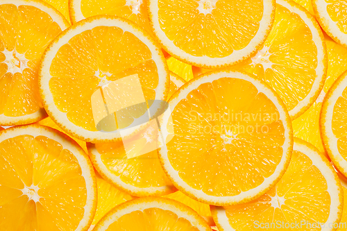 Image of Colorful orange fruit slices