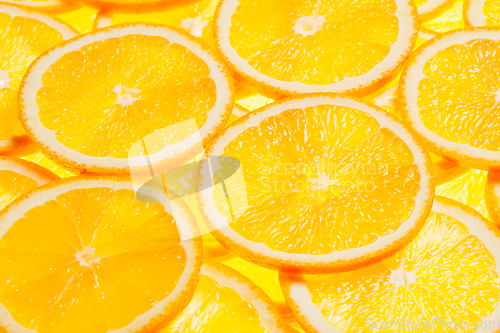 Image of Colorful orange fruit slices