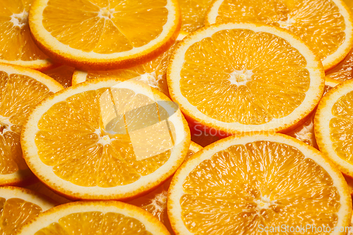 Image of Colorful orange fruit slices