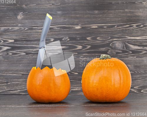 Image of Pumpkin cut with