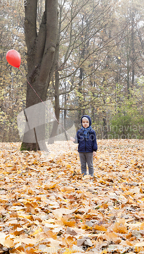 Image of Boy with a red balloon