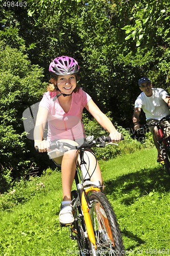 Image of Family riding bicycles