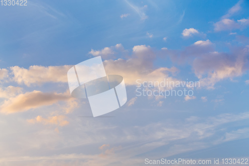 Image of Dramatic summer sky with clouds