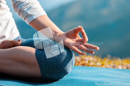 Image of Close up Padmasana lotus pose