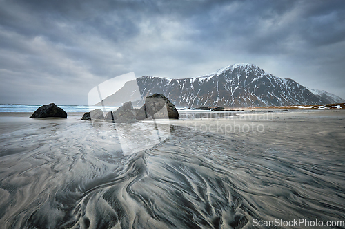 Image of Rocky coast of fjord in Norway