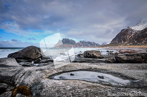 Image of Beach of fjord in Norway