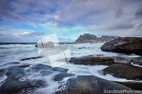 Image of Beach of fjord in Norway