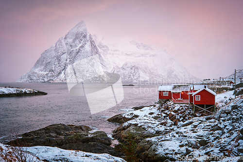 Image of Hamnoy fishing village on Lofoten Islands, Norway