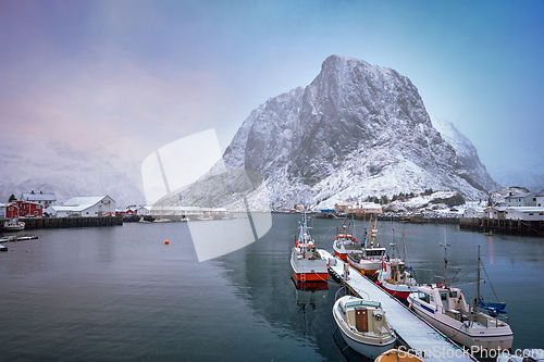 Image of Hamnoy fishing village on Lofoten Islands, Norway