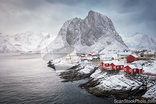 Image of Hamnoy fishing village on Lofoten Islands, Norway