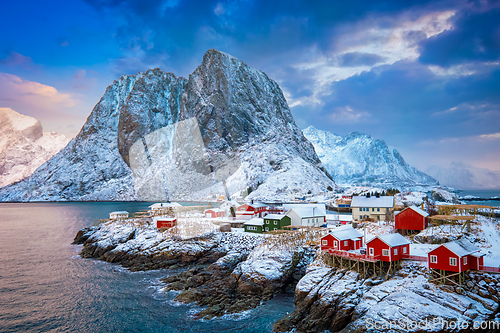 Image of Hamnoy fishing village on Lofoten Islands, Norway