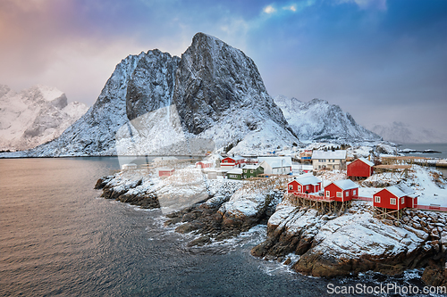 Image of Hamnoy fishing village on Lofoten Islands, Norway