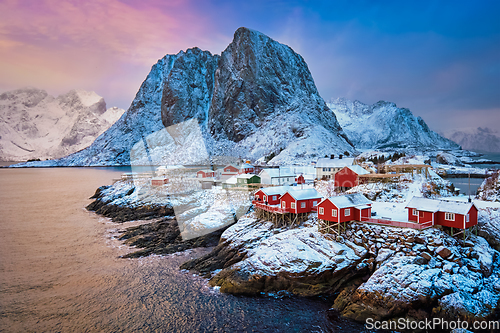 Image of Hamnoy fishing village on Lofoten Islands, Norway