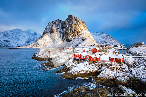 Image of Hamnoy fishing village on Lofoten Islands, Norway