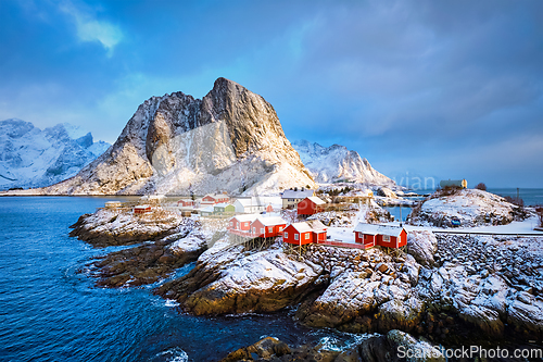 Image of Hamnoy fishing village on Lofoten Islands, Norway