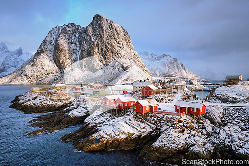 Image of Hamnoy fishing village on Lofoten Islands, Norway