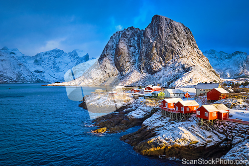 Image of Hamnoy fishing village on Lofoten Islands, Norway