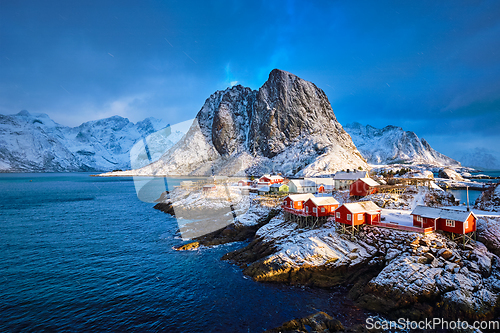 Image of Hamnoy fishing village on Lofoten Islands, Norway