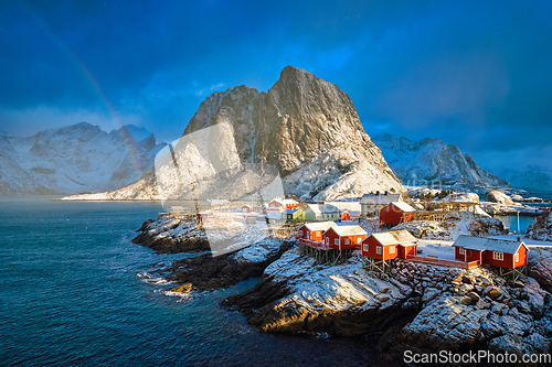 Image of Hamnoy fishing village on Lofoten Islands, Norway