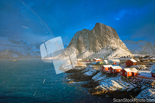 Image of Hamnoy fishing village on Lofoten Islands, Norway