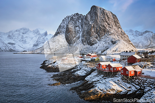 Image of Hamnoy fishing village on Lofoten Islands, Norway