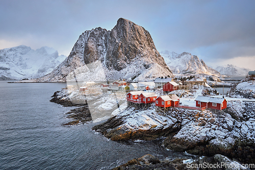 Image of Hamnoy fishing village on Lofoten Islands, Norway