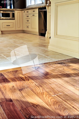 Image of Hardwood  and tile floor