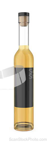 Image of Tall whisky bottle with black blank label