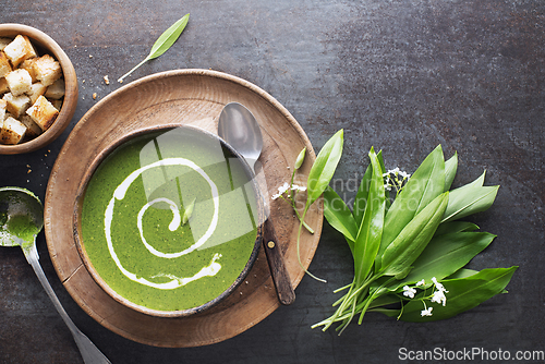 Image of Soup ramson wild garlic