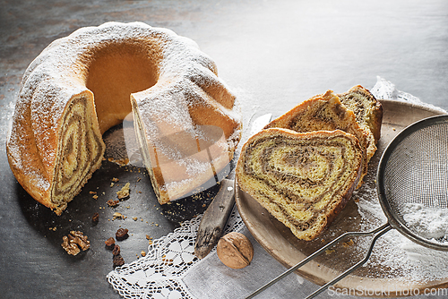 Image of Potica bread cake roll walnut 