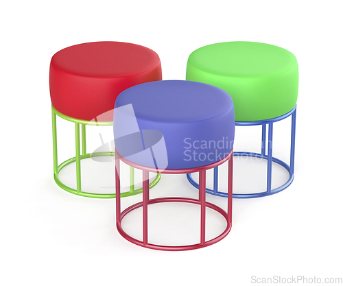 Image of Stools with different colors