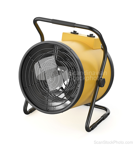 Image of Yellow electric fan heater