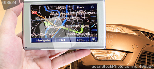 Image of GPS in a man hand