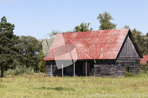 Image of Abandoned unfinished wooden house