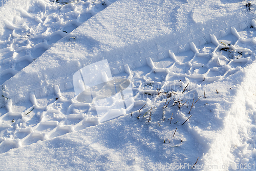 Image of Snow drifts in winter