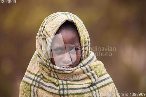 Image of Ethiopian shepherdess girl, Simien Mountains, Ethiopia