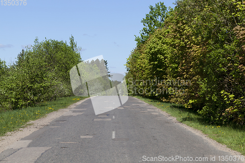 Image of road is made of asphalt