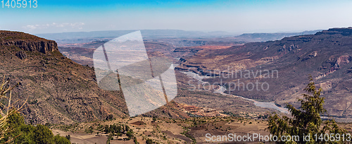 Image of mountain landscape with canyon, Ethiopia