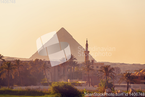 Image of Panorama of the Great Pyramids of Giza, Egypt