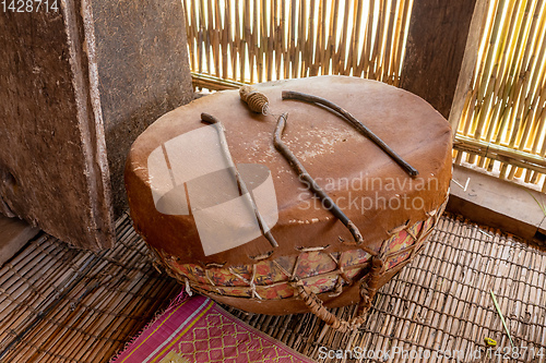 Image of ceremonial drum Ura Kidane Mehret, Ethiopia