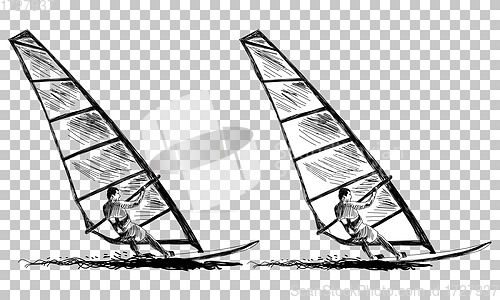 Image of Windsurfing sketch