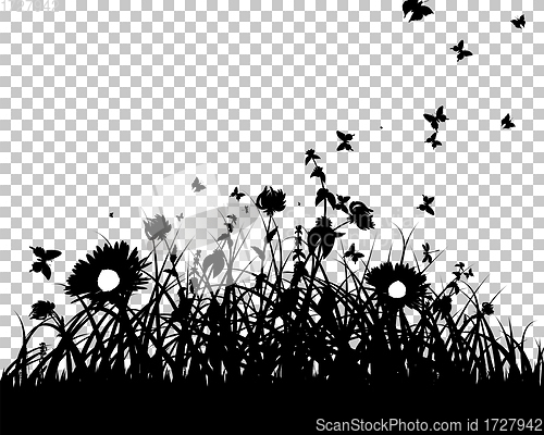 Image of meadow silhouettes