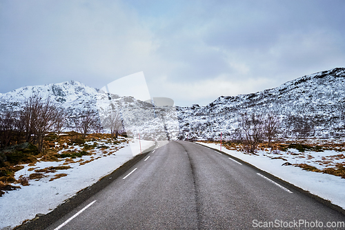 Image of Road in Norway in winter