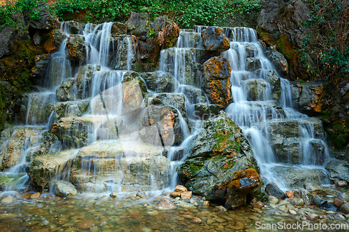 Image of Small waterfall cascade